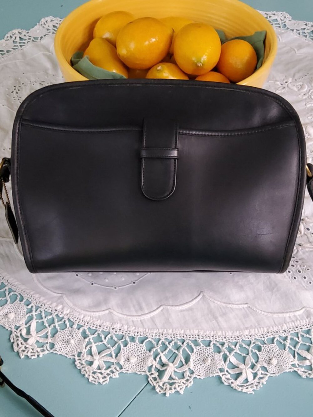 Vintage Coach Brighton Shoulder/Crossbody Bag Black 9895 + Hangtag